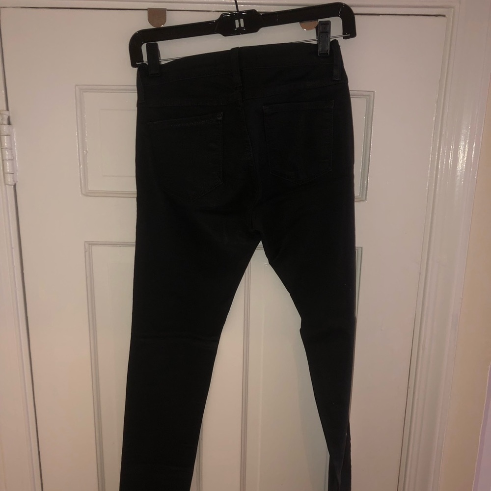 Faux Leather Black Jeans/Pants